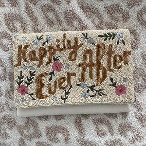 Never used beaded crossbody clutch